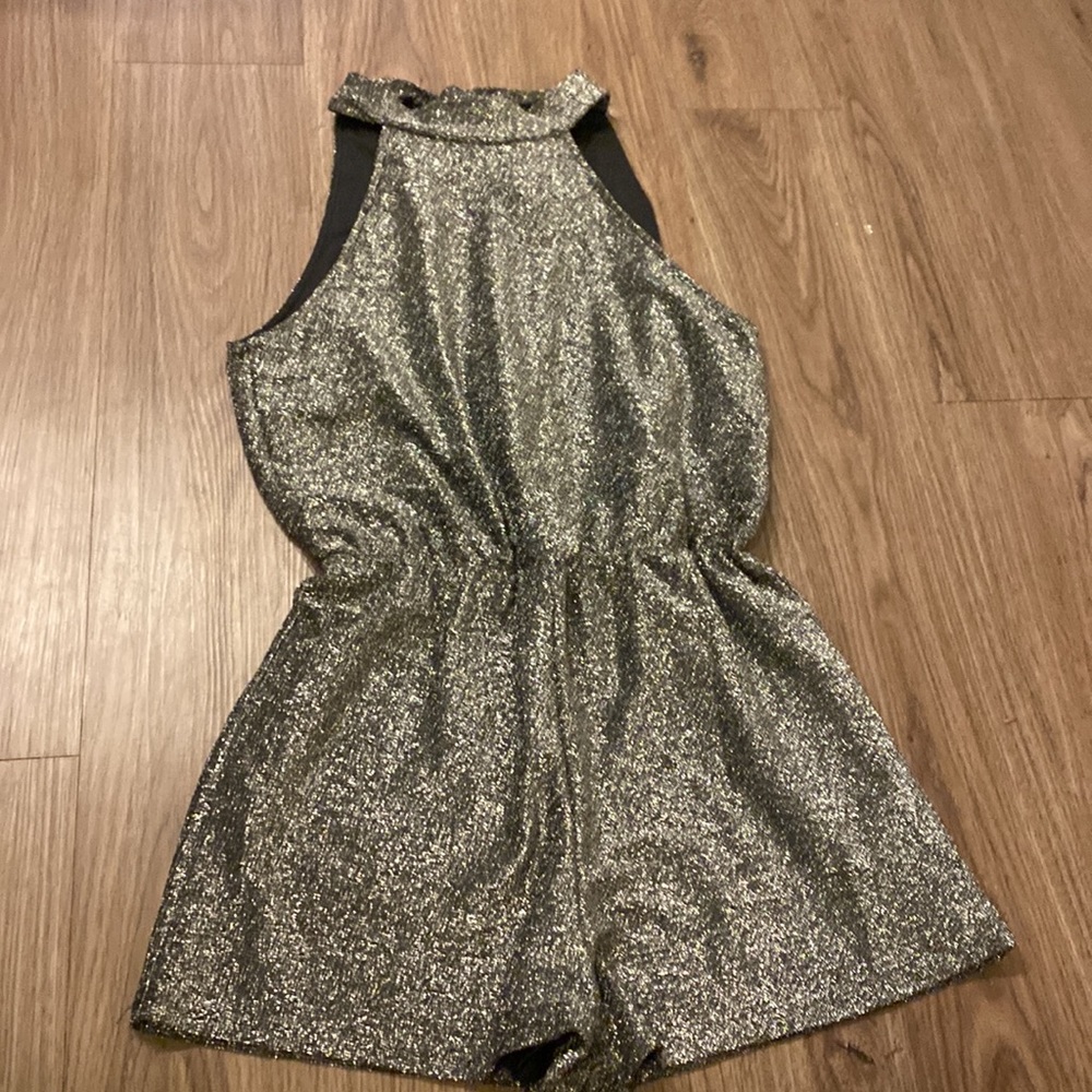 Sparkly black and silver romper